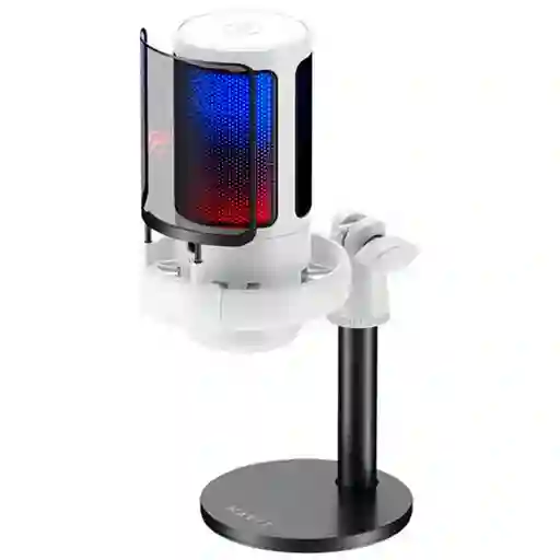 Microfono Gamer Havit Gk50 Rgb Cardioide Blanco Blanco