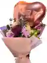 Flores Margarita, Astromelia Con Globo Corazón