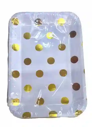 Bandejas Cartón Dorada Pepas