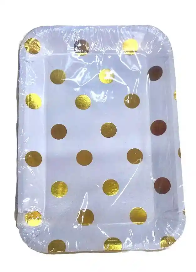 Bandejas Cartón Dorada Pepas