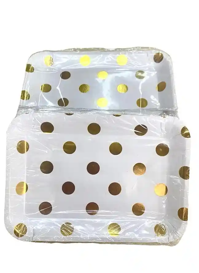 Bandejas Cartón Dorada Pepas