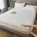 Protector De Colchón 100% Antifluido Cama 100x190 Sencillo - Blanco