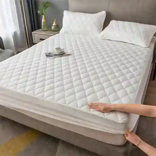 Protector De Colchón 100% Antifluido Cama 120x190 Semi Doble - Azul