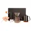 Set X5 Cafetera Lujo Vertido Café V60 Grinder Acero 40 Filtros