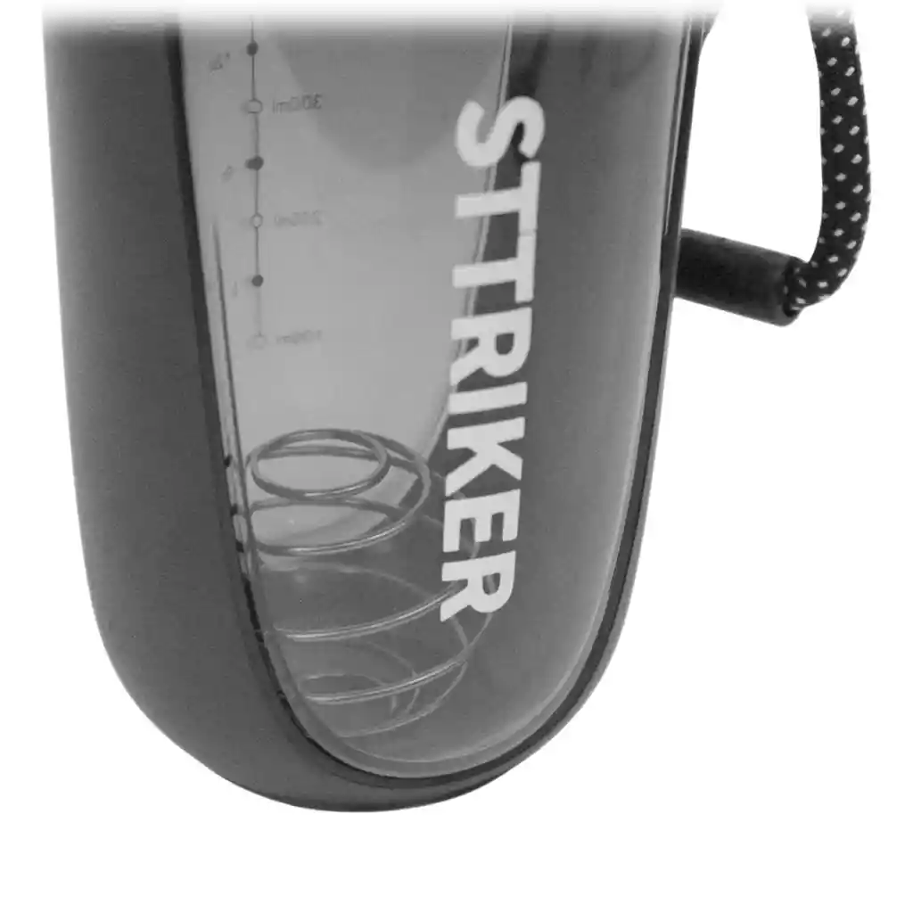 Termo Shaker Proteína 600ml Vaso Base Curva Mezclador Negro