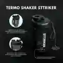 Termo Shaker Proteína 600ml Vaso Base Curva Mezclador Negro