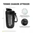 Termo Shaker Proteína 600ml Vaso Base Curva Mezclador Negro