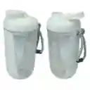 Termo Shaker Proteína 600ml Vaso Base Curva Mezclador Blanco