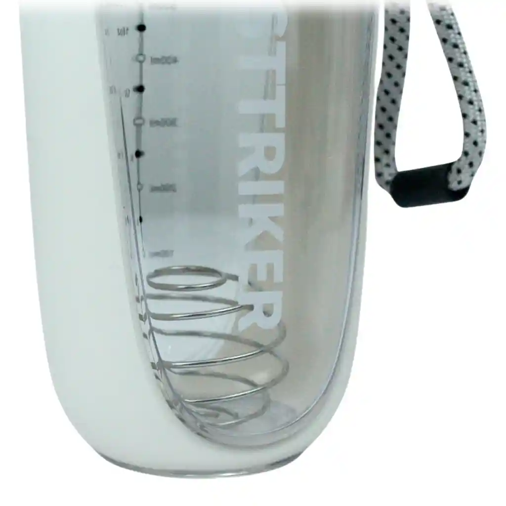 Termo Shaker Proteína 600ml Vaso Base Curva Mezclador Blanco