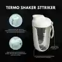 Termo Shaker Proteína 600ml Vaso Base Curva Mezclador Blanco