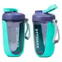 Termo Shaker Proteína 600ml Vaso Base Curva Mezclador Morado/verde