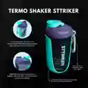Termo Shaker Proteína 600ml Vaso Base Curva Mezclador Morado/verde
