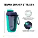 Termo Shaker Proteína 600ml Vaso Base Curva Mezclador Morado/verde
