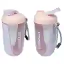 Termo Shaker Proteína 600ml Vaso Base Curva Mezclador Rosado/lila