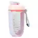 Termo Shaker Proteína 600ml Vaso Base Curva Mezclador Rosado/lila