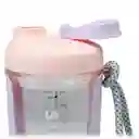 Termo Shaker Proteína 600ml Vaso Base Curva Mezclador Rosado/lila