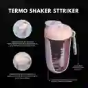 Termo Shaker Proteína 600ml Vaso Base Curva Mezclador Rosado/lila