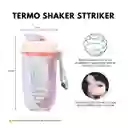 Termo Shaker Proteína 600ml Vaso Base Curva Mezclador Rosado/lila