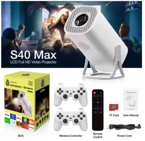 Proyector S40 Max 150" 4k Con Video Juegos Y App Magis
