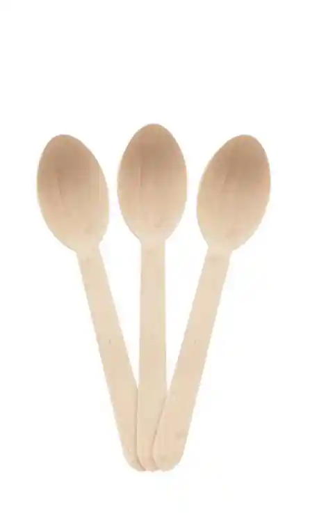 Cucharas Medianas Madera 14 Cms X 100 Unds