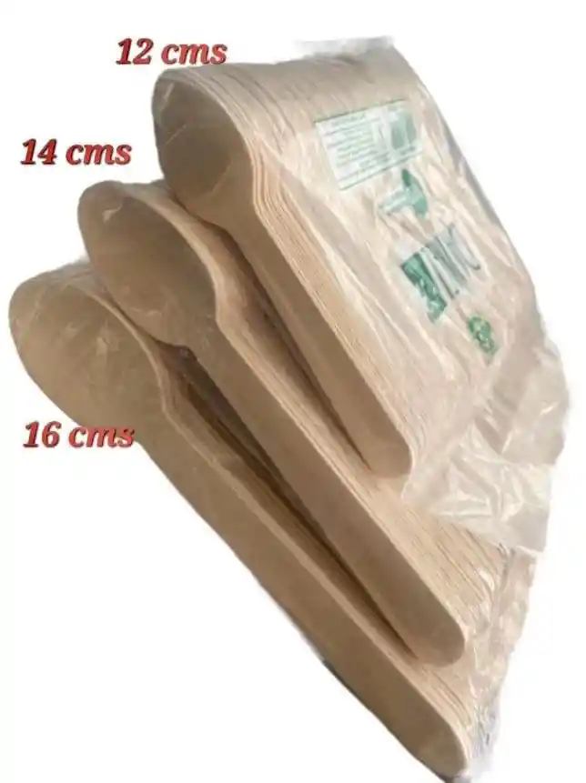 Cucharas Madera 16 Cms X 100 Unds