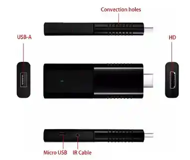 Tv Stick 4k - Tv Box Android 14 Con Magis Tv 2gb Ram 16gb Rom