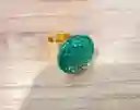 Anillo Redondo Arte Resina Aguamarina