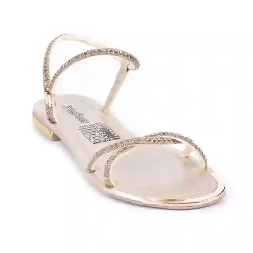 Price Shoes Sandalia Plana Para Mujer 482103champana
