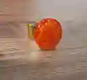 Anillo Redondo Arte Resina Naranja