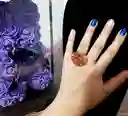 Anillo Redondo Arte Resina Colores