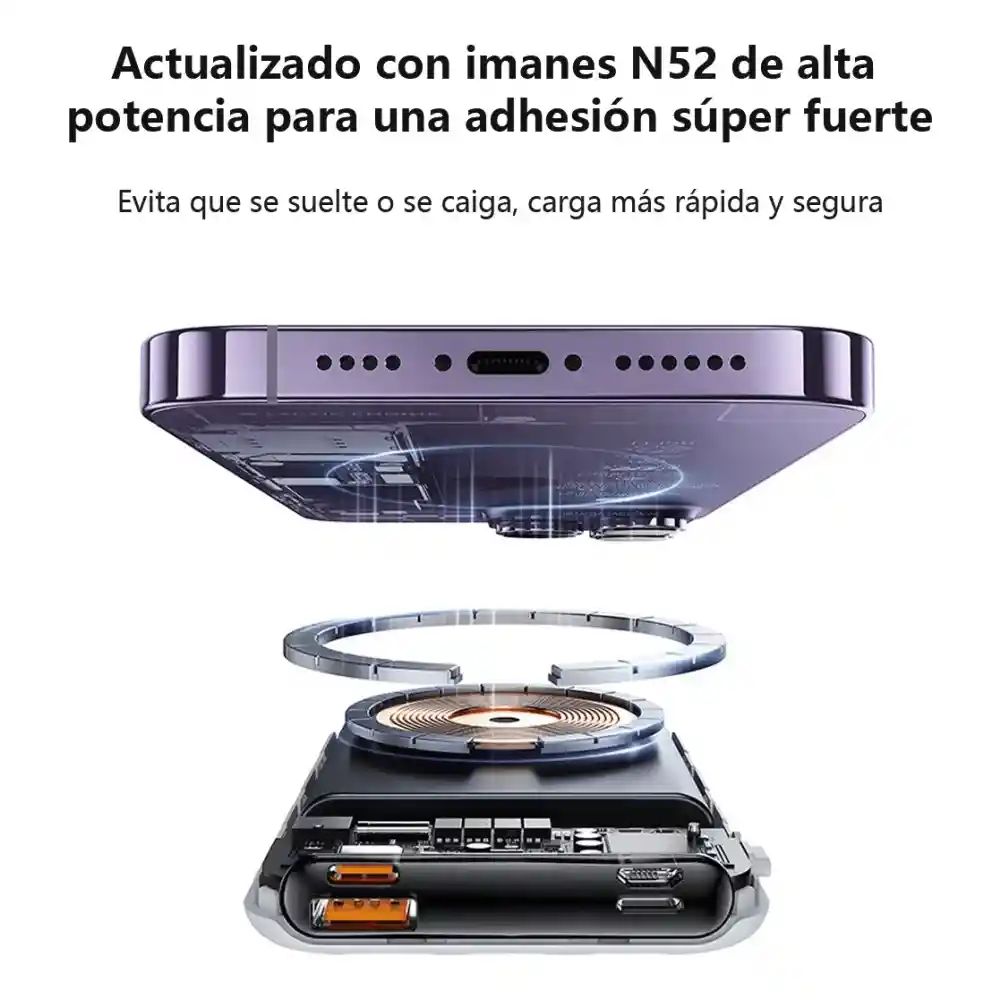 Power Bank Bateria Portatil 10000mah Carga Rapida Magnetico
