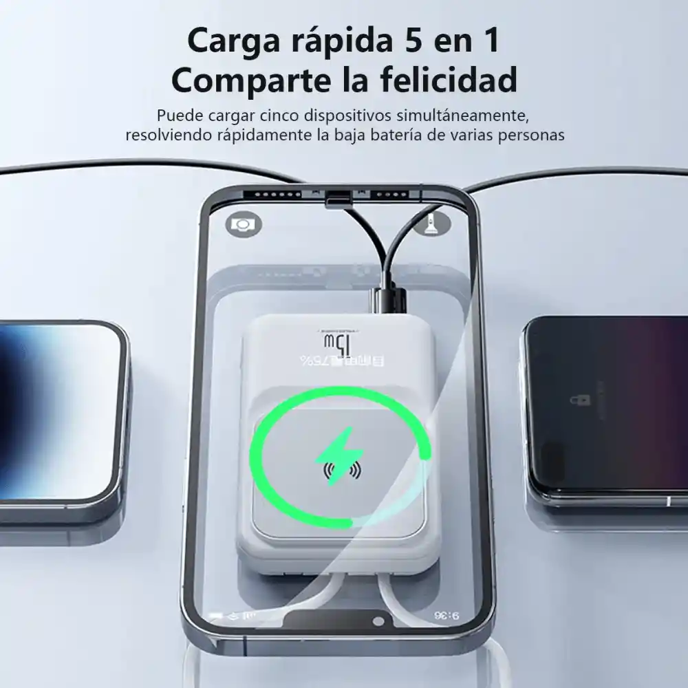 Power Bank Bateria Portatil 10000mah Carga Rapida Magnetico