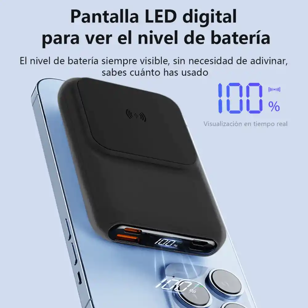 Power Bank Bateria Portatil 10000mah Carga Rapida Magnetico