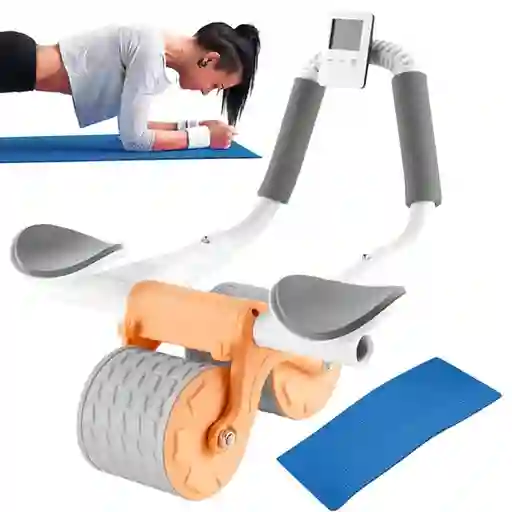 Rueda Abdominal Rebote Automatico Rodillo Lumbar Ab Doble