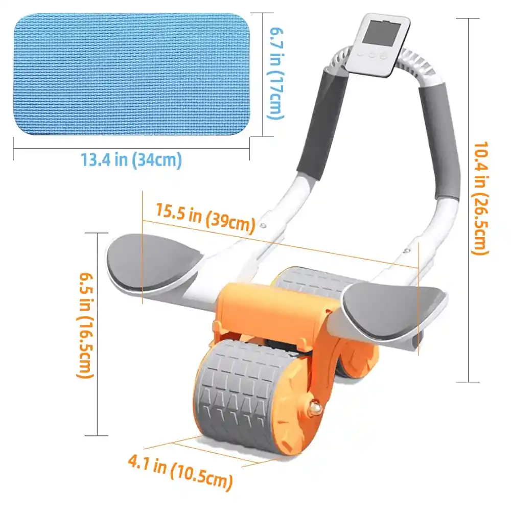 Rueda Abdominal Rebote Automatico Rodillo Lumbar Ab Doble