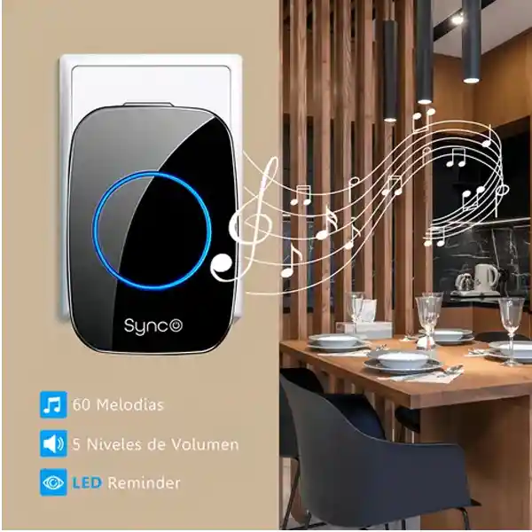 Timbre Inalambrico Seguridad Impermeable Inteligente Casa 12v