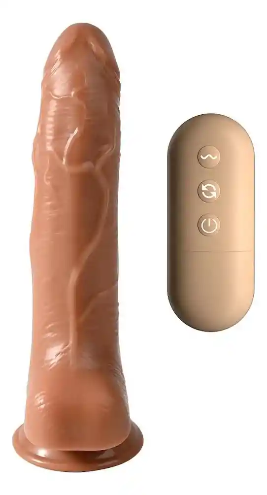 Vibrador Con Chupa Rotador Con Control