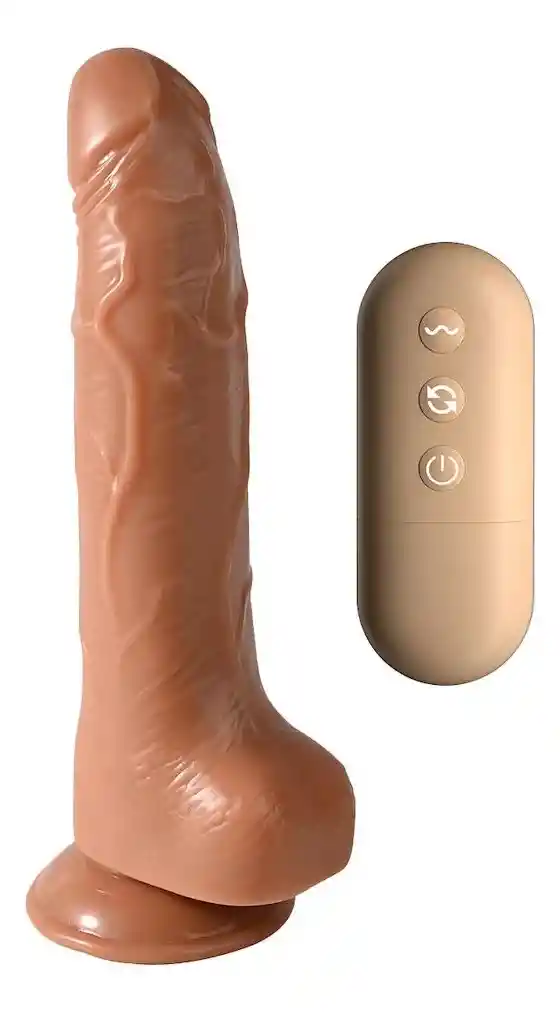 Vibrador Con Chupa Rotador Con Control