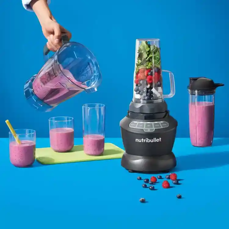 Licuadora Nutribullet 1200 W Combo 8 Pce Negra