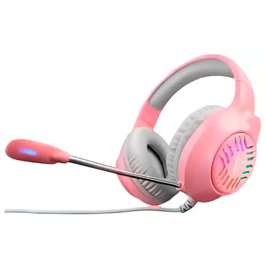 Diadema Gamer Fantech Blitz Mh87 Rosa Rgb