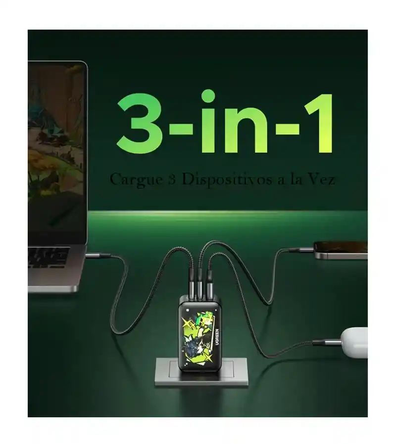 Cargador Usb C Ugreen 65w Nexode 3 Genshin Impact Kinich