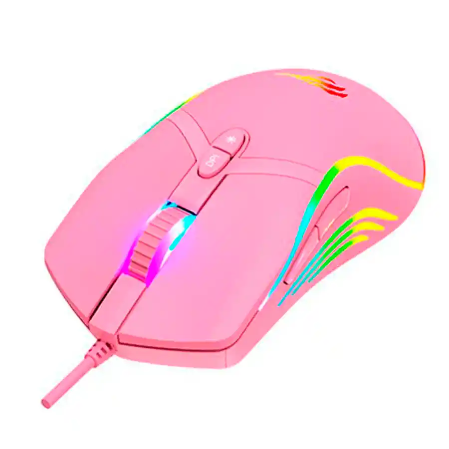Mouse Gamer Havit Ms1029 Rosa Rgb