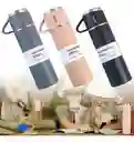 Termo Acero Inoxidable 1l Con 2 Tazas Aislantes