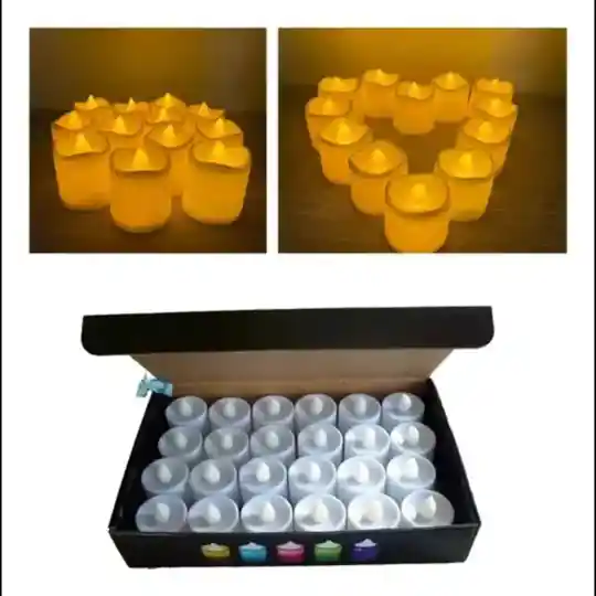 Cajita De Velas Navideñas X24