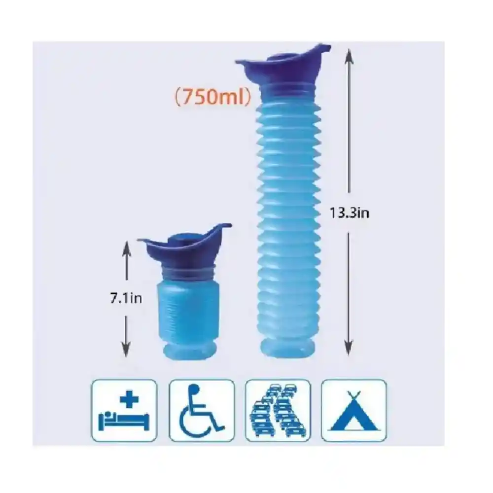 Orinal Personal Plegable Portátil Viajes Hombres Y Mujeres.