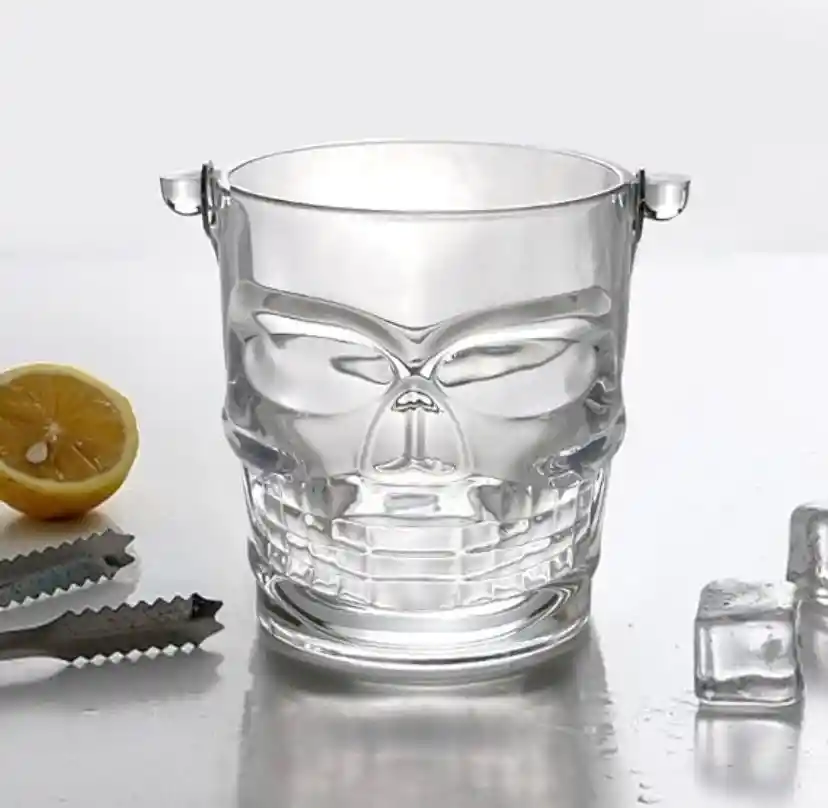 Hielera Vidrio Balde Para Hielo Calvera + Pinzas