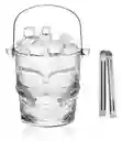 Hielera Vidrio Balde Para Hielo Calvera + Pinzas