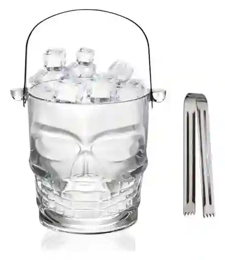 Hielera Vidrio Balde Para Hielo Calvera + Pinzas