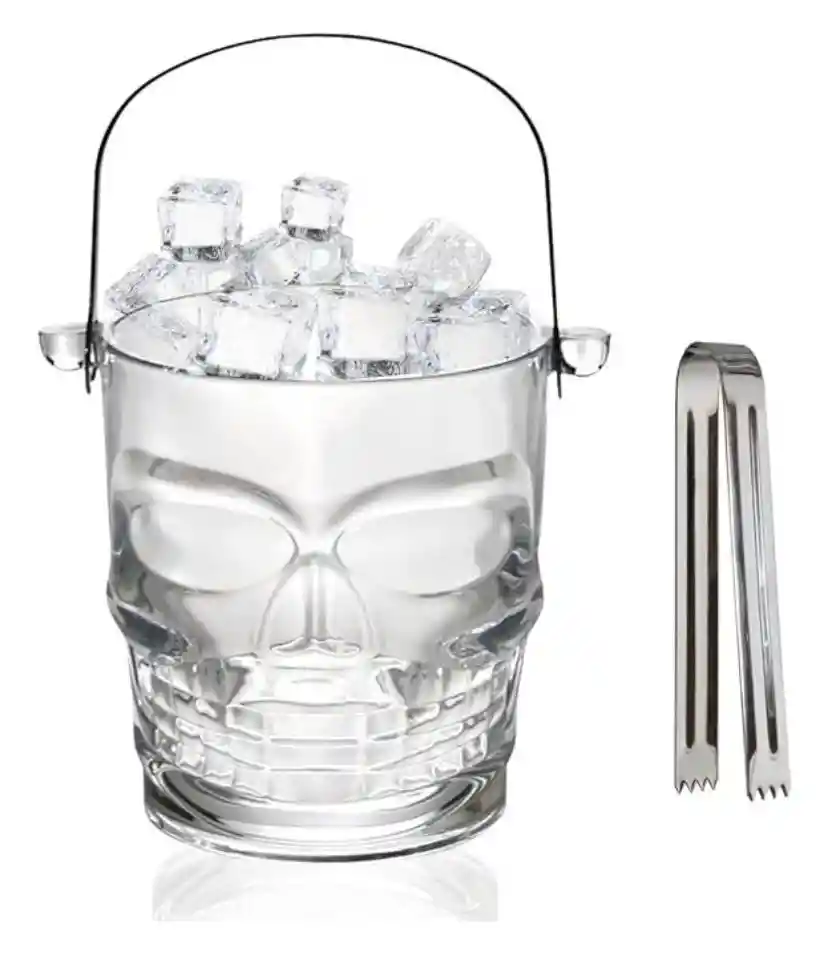 Hielera Vidrio Balde Para Hielo Calvera + Pinzas