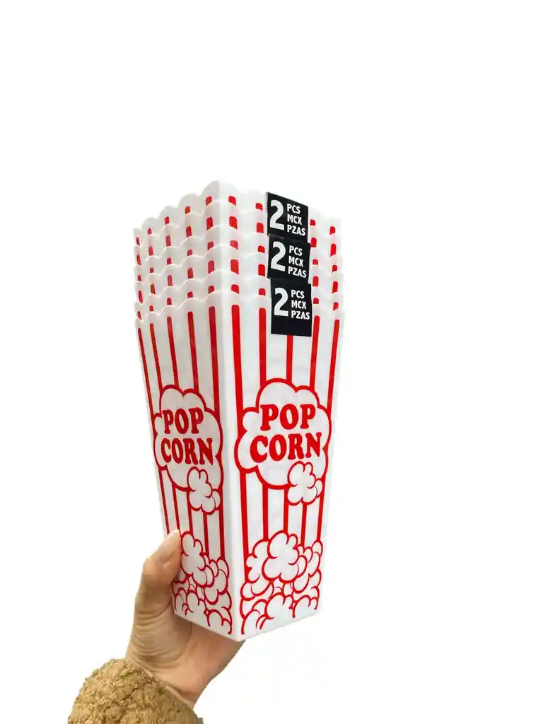 Set Baldes Para Crispetas Estilo Cine X2 Und